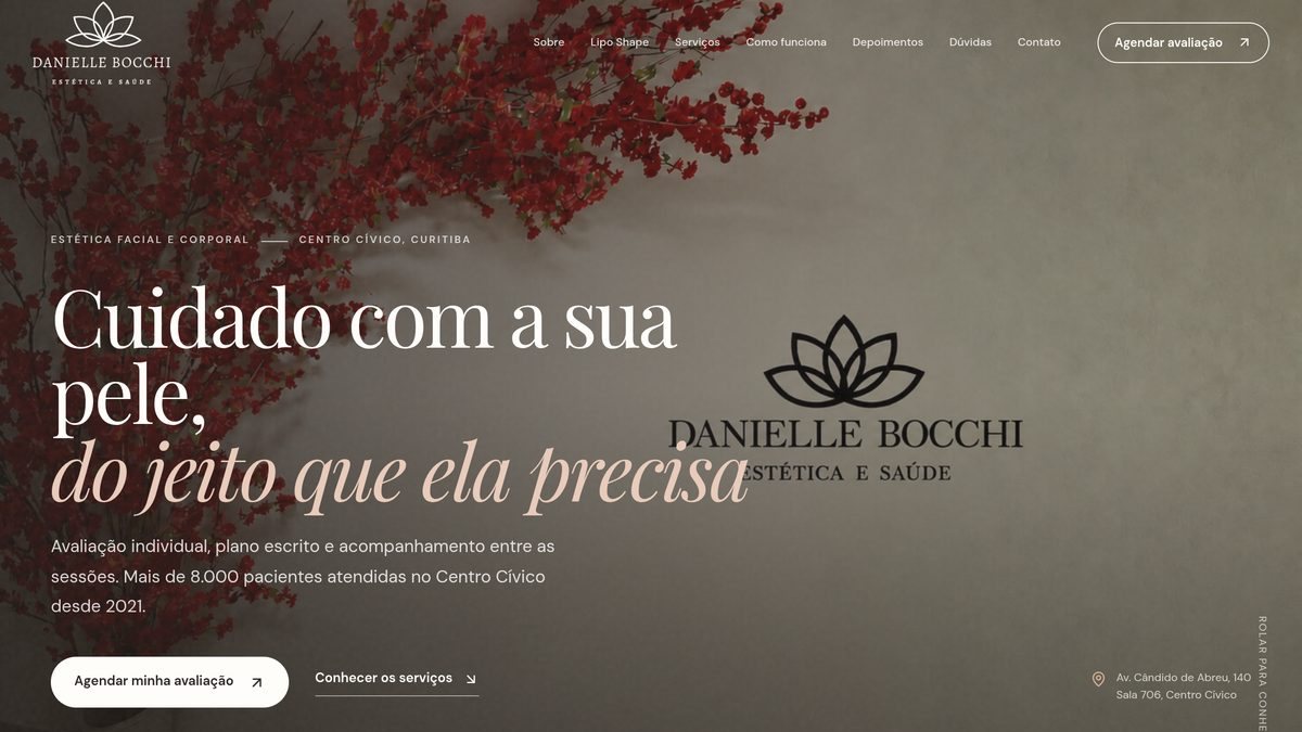 Página inicial do projeto Danielle Bocchi