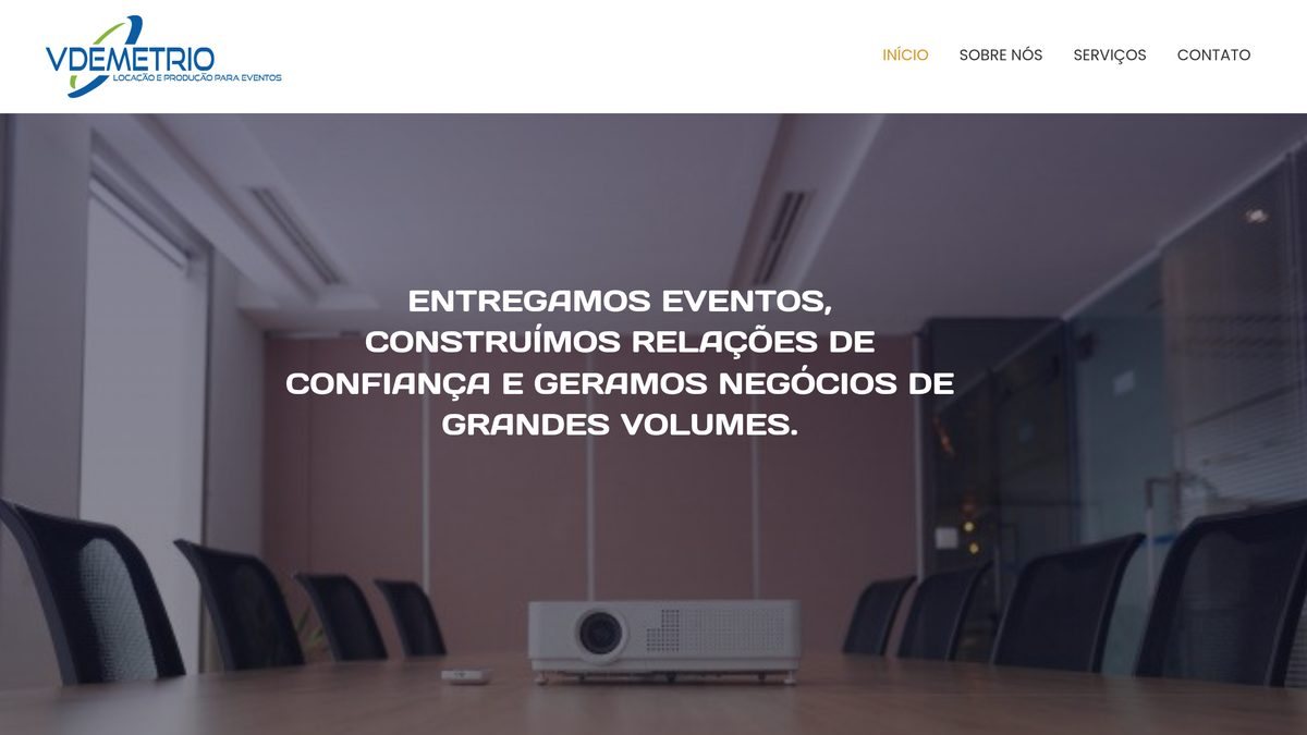 Página inicial do projeto VDemetrio