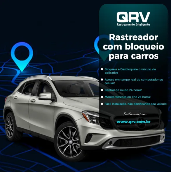 Arte criada para QRV Rastreamento
